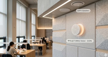 "집중력 향상을 위한 백색소음기 시스템이 설치된 프리미엄 스터디카페 내부 전경"스터디카페 창업의 노하우