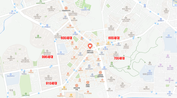 안동 옥동 카페 창업 상권 분석 지도, 주변 대단지 아파트 배후 수요 및 위치